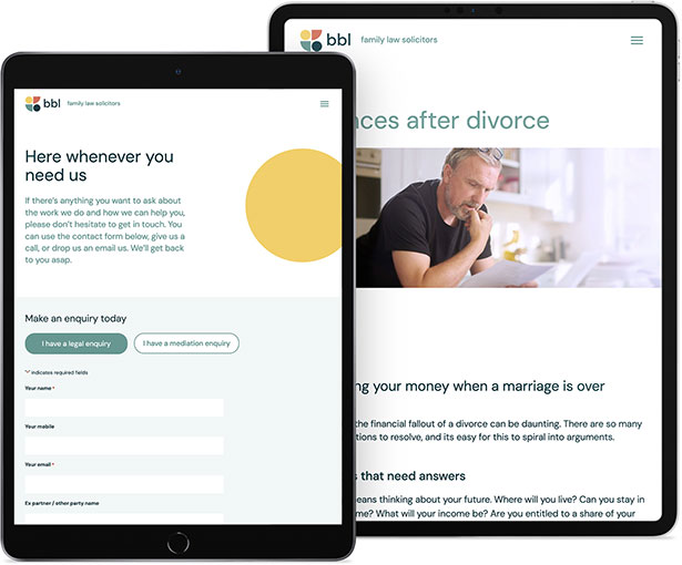 BBL Family Law website design Norwich